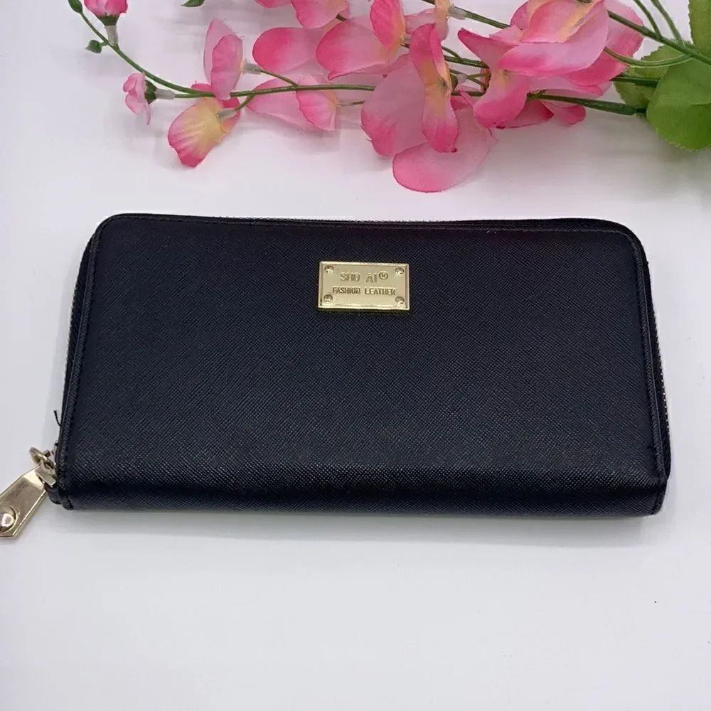 Women’s Black Fashion Leather Wallet Bag